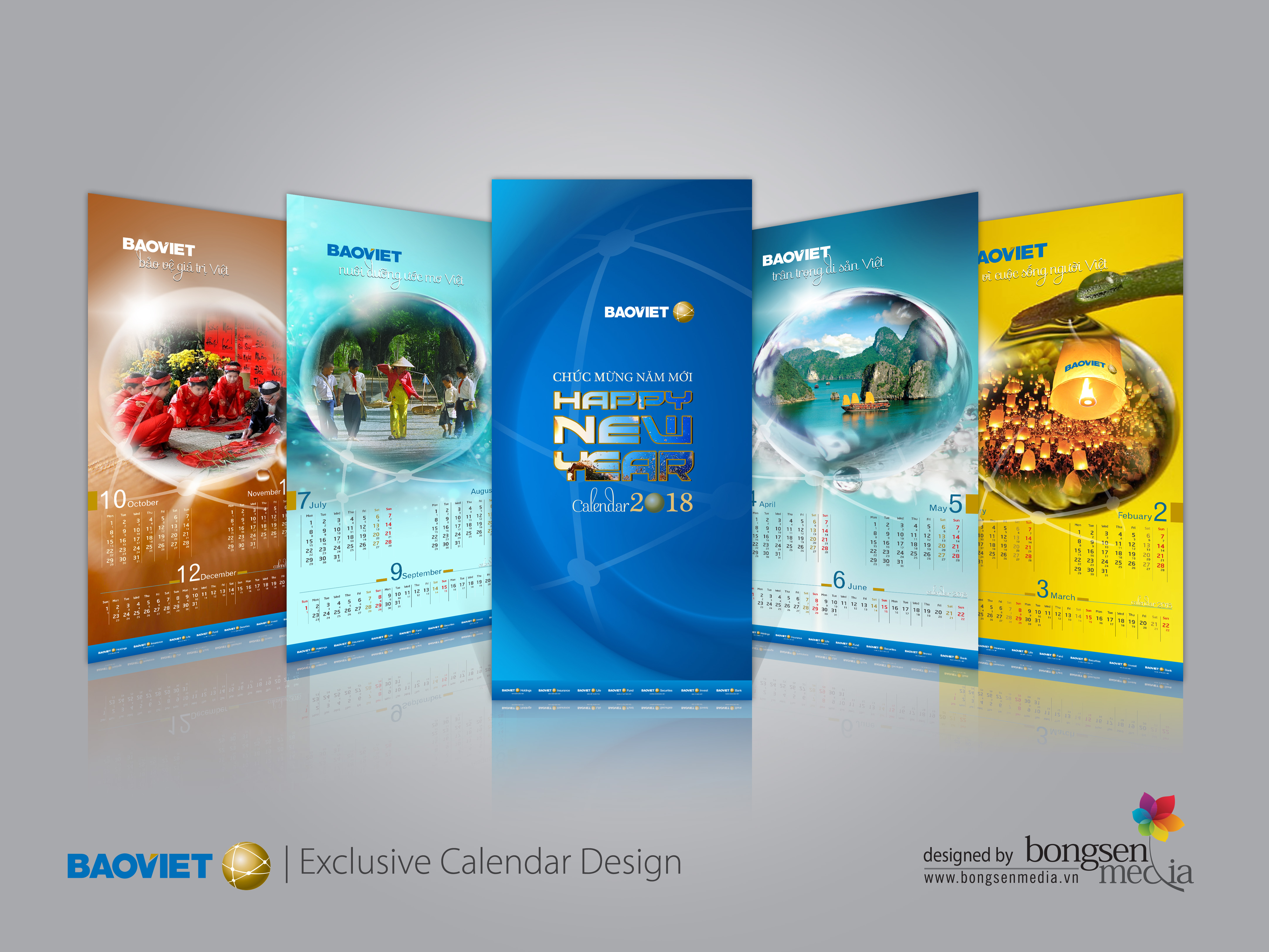 Thiết kế và in lịch Tết Bảo Việt tại BongSen Media