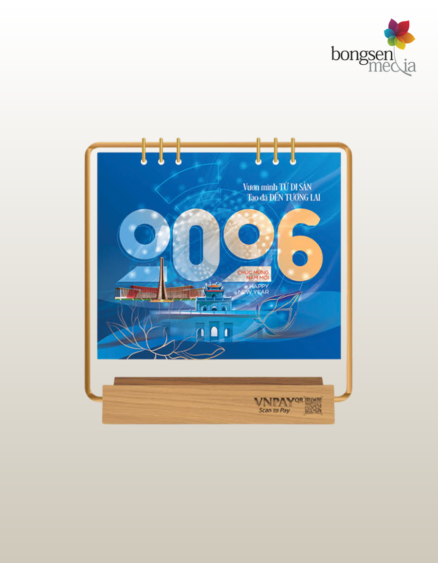 ĐẾ LỊCH BÀN GỖ 2026 ĐẶC BIỆT 02A