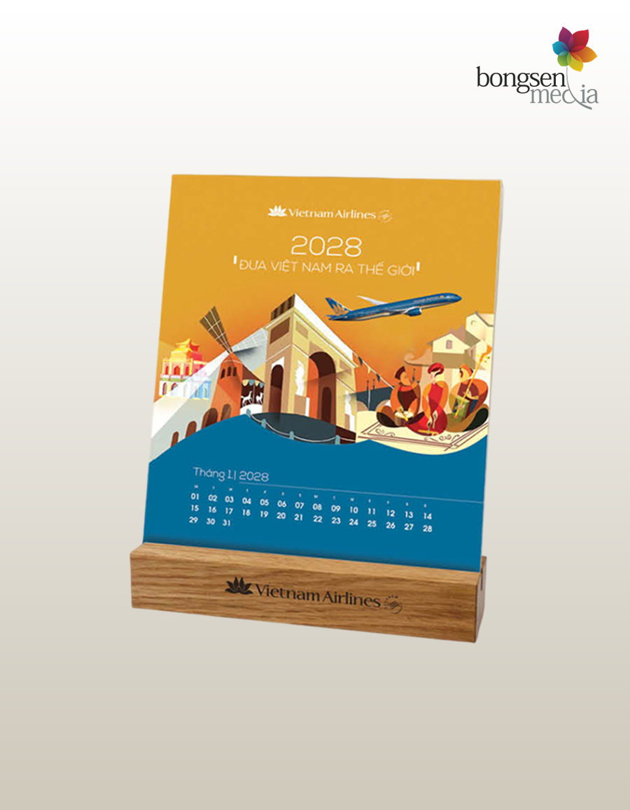 ĐẾ LỊCH BÀN GỖ 2026 ĐẶC BIỆT 02B