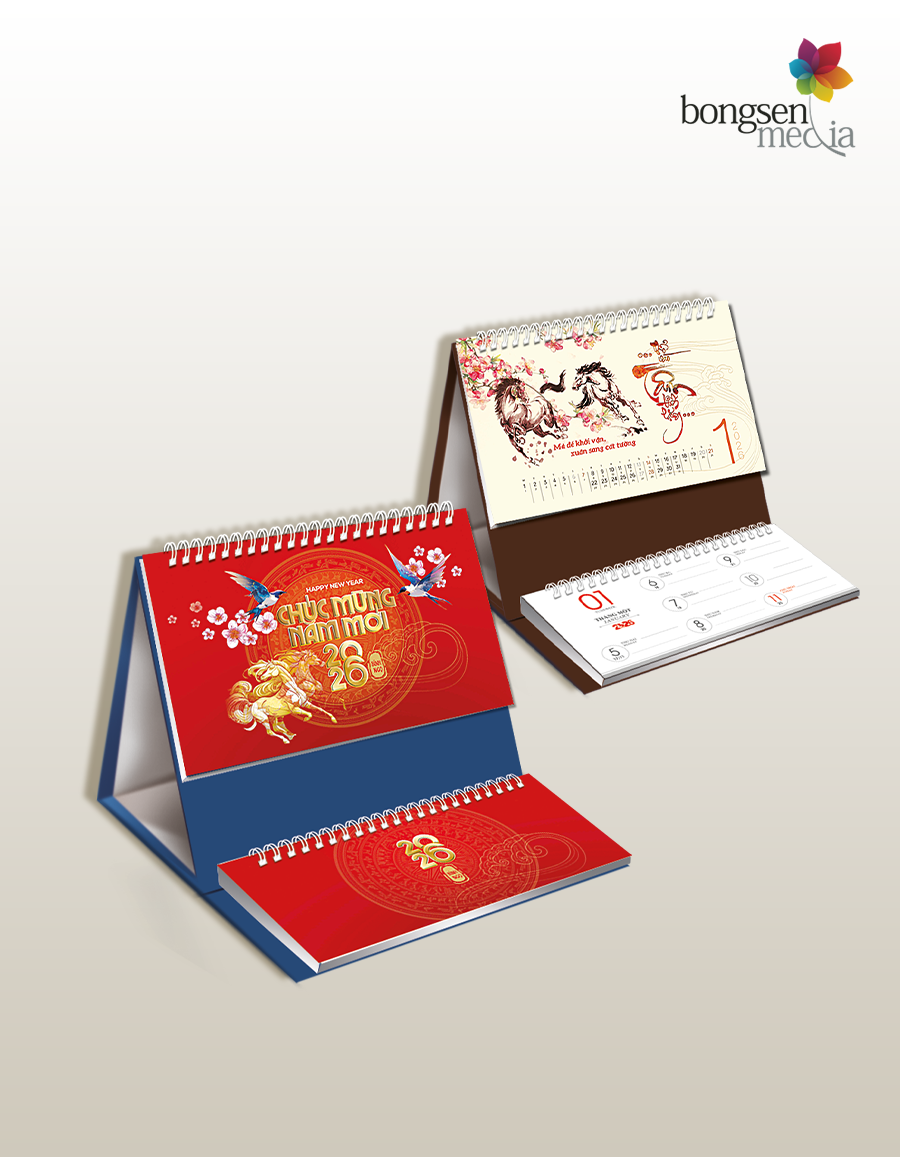 Lịch bàn gấp 3 - Thiên mã Đại cát  Lịch bàn gấp 3 - Thiên mã Đại cát