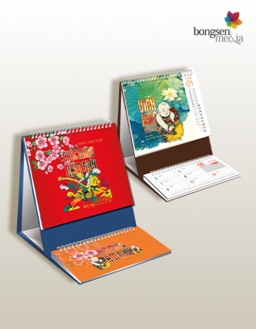 Lịch bàn gấp 3 - Phúc lộc Đong đầy