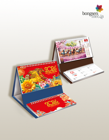 Lịch bàn gấp 3 - Mã đáo Đại cát