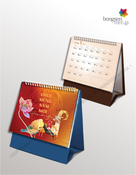 Lịch bàn gấp 2 - Liên hoa cát tường Lịch bàn gấp 2 - Liên hoa cát tường