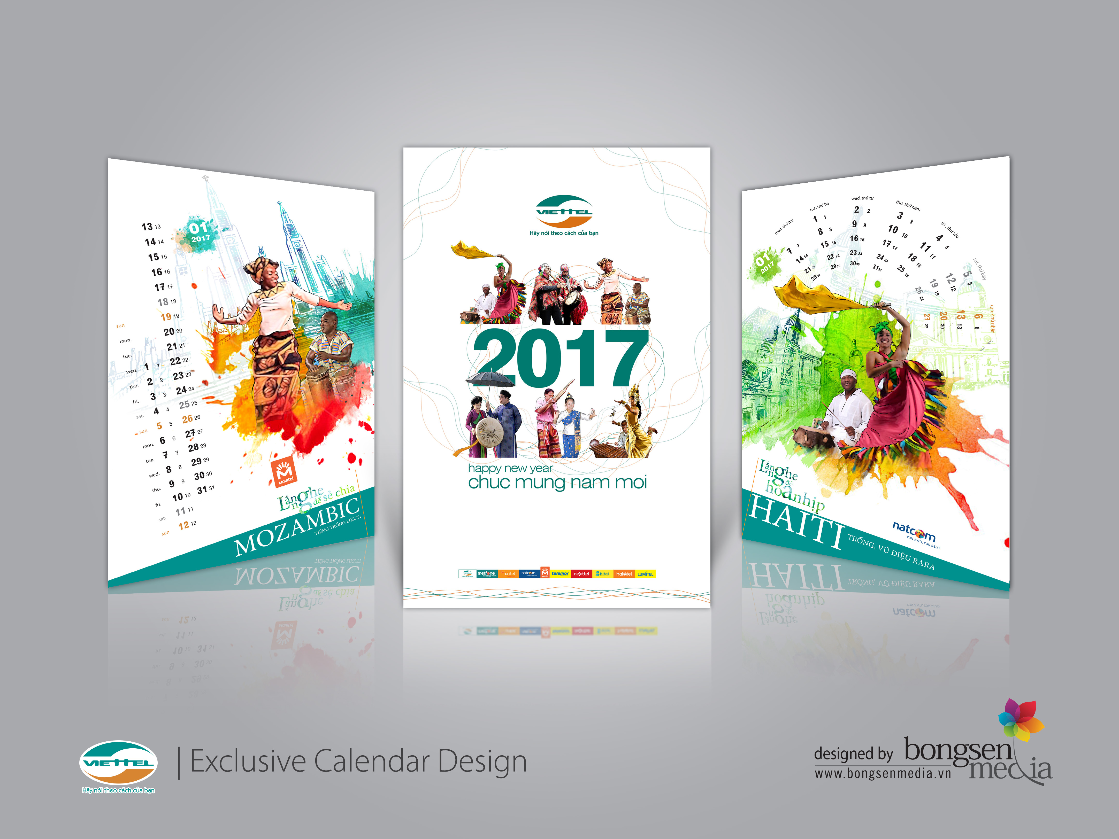 Thiết kế lịch độc quyền Viettel được thực hiện bởi BongSen Media